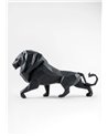 Escultura León. Negro mate