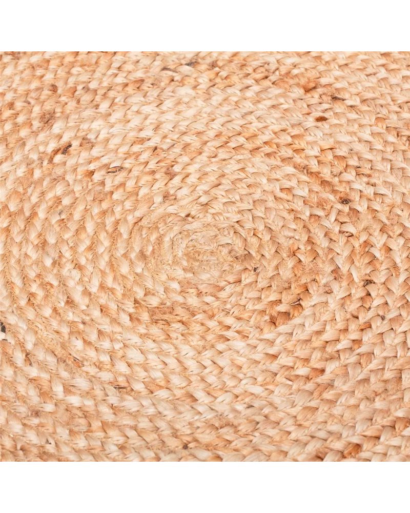 ALFOMBRA NATURAL YUTE DECORACIÓN 120 X 120 X 1 CM