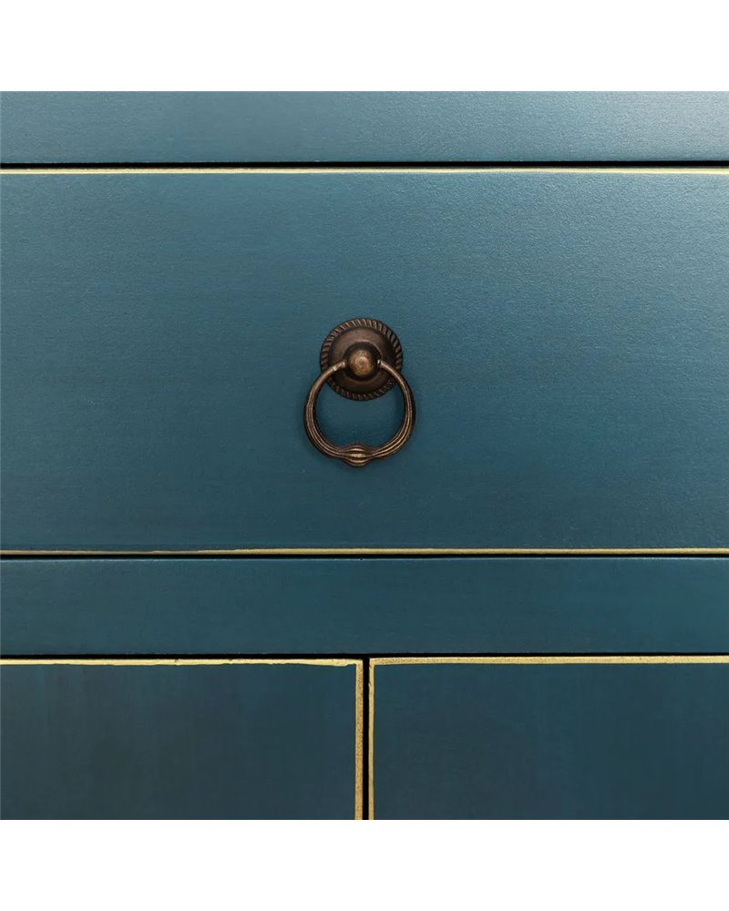 ARMARIO 2 PUERTAS Y 2 CAJONES AZUL DM 55 X 33 X 185 CM