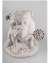 Escultura Bulldog con piruleta. Re-Deco