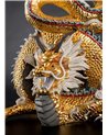 Escultura Dragón protector. Oro. Edición especial. Serie Limitada