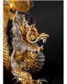 Escultura Dragón protector. Oro. Edición especial. Serie Limitada