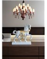 Escultura Caballo cortesano. Lustre oro
