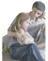 Figura pareja de novios Juntos y felices
