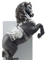 Figura Caballo en courbette. Lustre plata