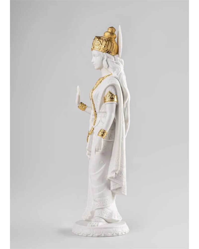 Escultura Sita. Lustre oro