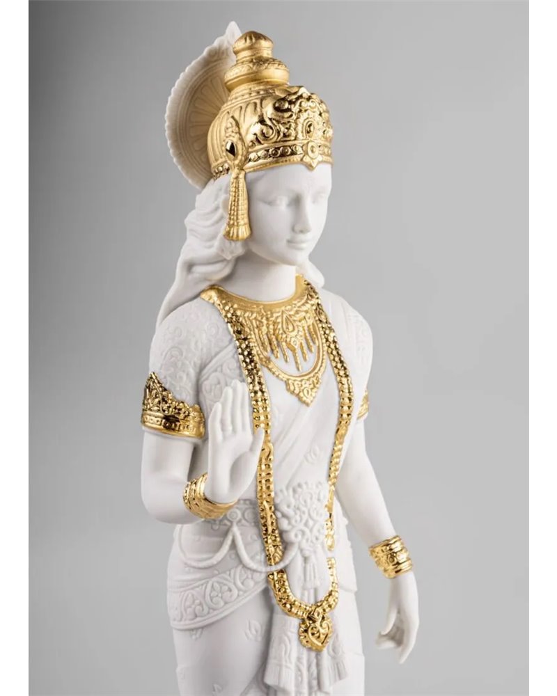 Escultura Sita. Lustre oro