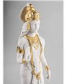 Escultura Sita. Lustre oro