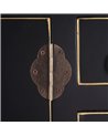 CONSOLA 4 PUERTAS Y 3 CAJONES NEGRO 95 X 26 X 90 CM