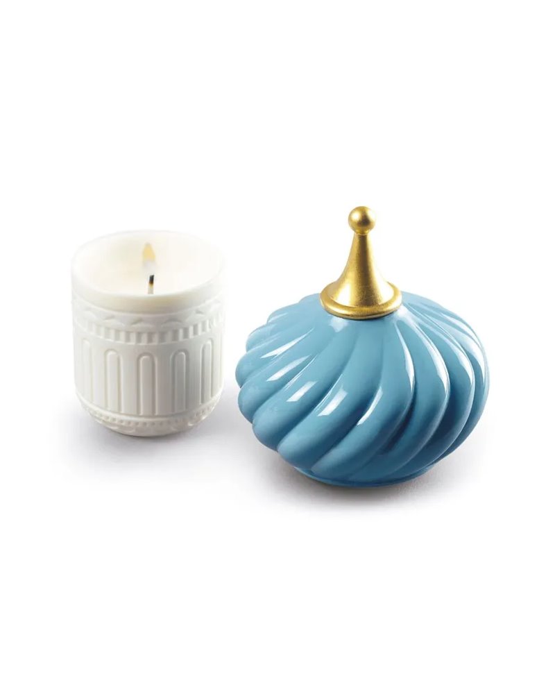 Vela Pináculo turquesa 1001 Lights. Aroma Espíritu indomable