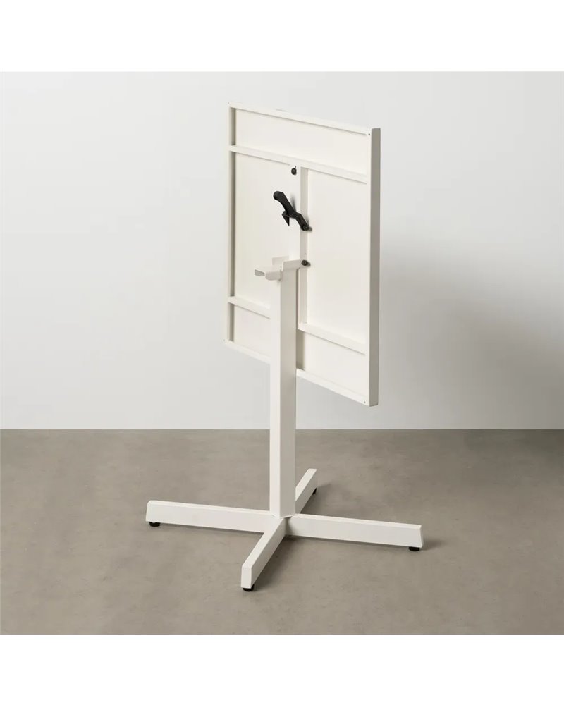 MESA AUXILIAR PLEGABLE BLANCO ACERO 70 X 70 X 74 CM