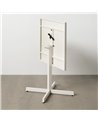 MESA AUXILIAR PLEGABLE BLANCO ACERO 70 X 70 X 74 CM