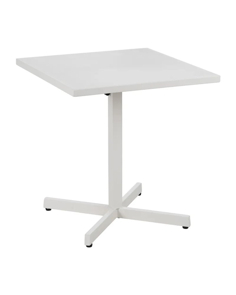 MESA AUXILIAR PLEGABLE BLANCO ACERO 70 X 70 X 74 CM
