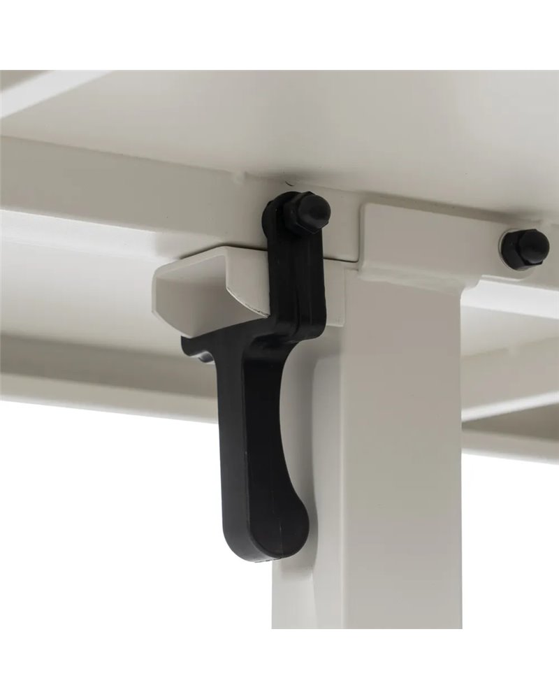 MESA AUXILIAR PLEGABLE BLANCO ACERO 70 X 70 X 74 CM