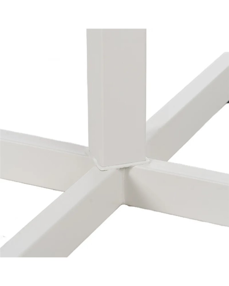 MESA AUXILIAR PLEGABLE BLANCO ACERO 70 X 70 X 74 CM
