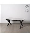 MESA COMEDOR EXTENSIBLE BLANCO 180 X 100 X 77 CM