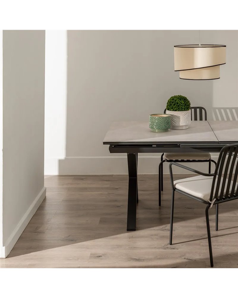 MESA COMEDOR EXTENSIBLE BLANCO 180 X 100 X 77 CM