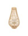 FAROL PORTAVELAS NATURAL BAMBÚ 30 X 30 X 55 CM