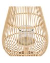 FAROL PORTAVELAS NATURAL BAMBÚ 30 X 30 X 55 CM