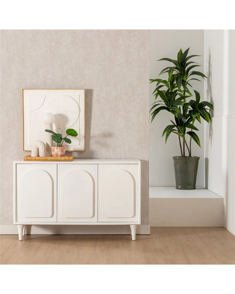 APARADOR BLANCO DM-MADERA 120 X 40 X 81 CM