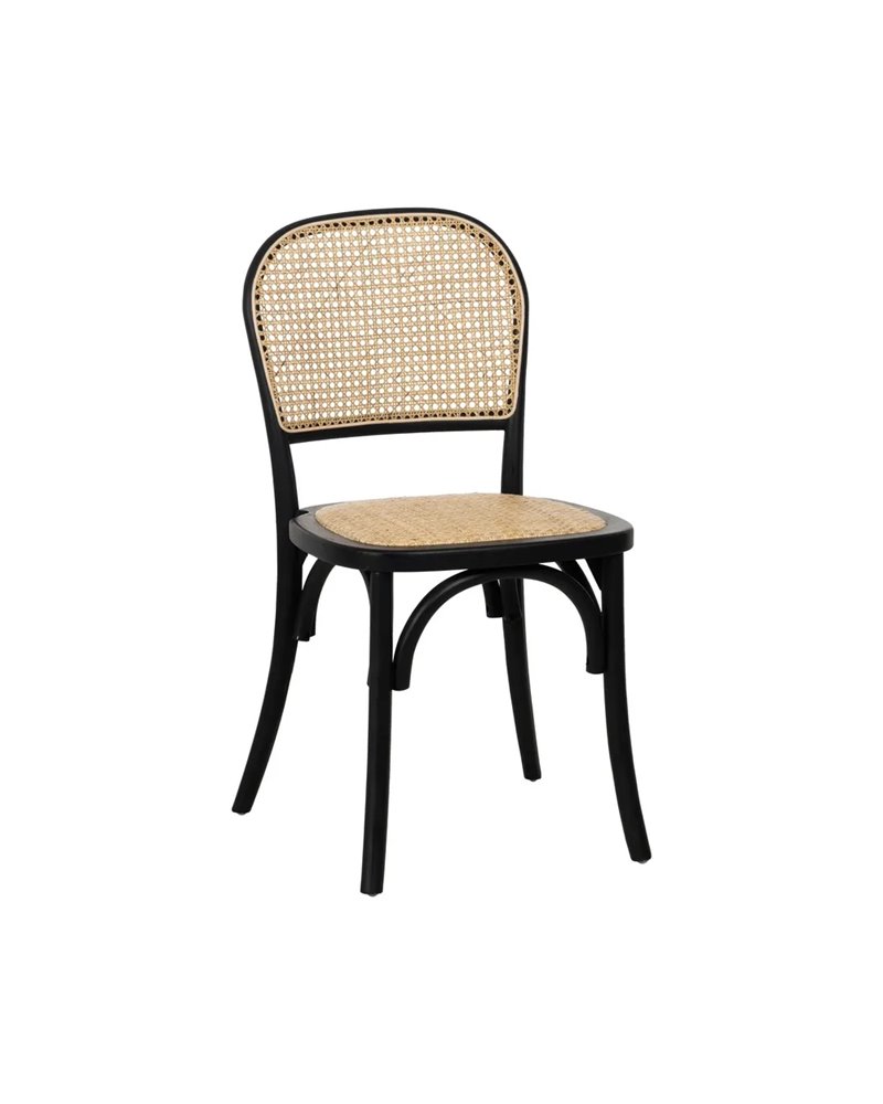 SILLA NEGRO MADERA DE OLMO CONTRACT 45 X 42 X 86 CM