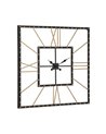 RELOJ PARED NEGRO METAL 80 X 3,50 X 80 CM