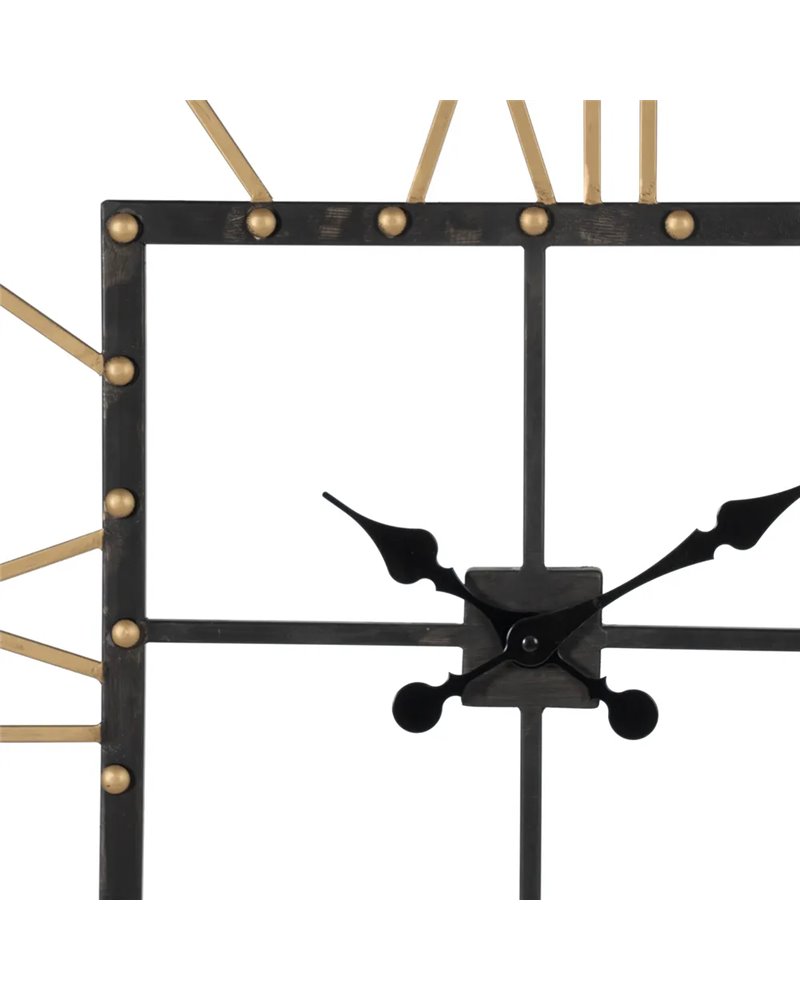 RELOJ PARED NEGRO METAL 80 X 3,50 X 80 CM