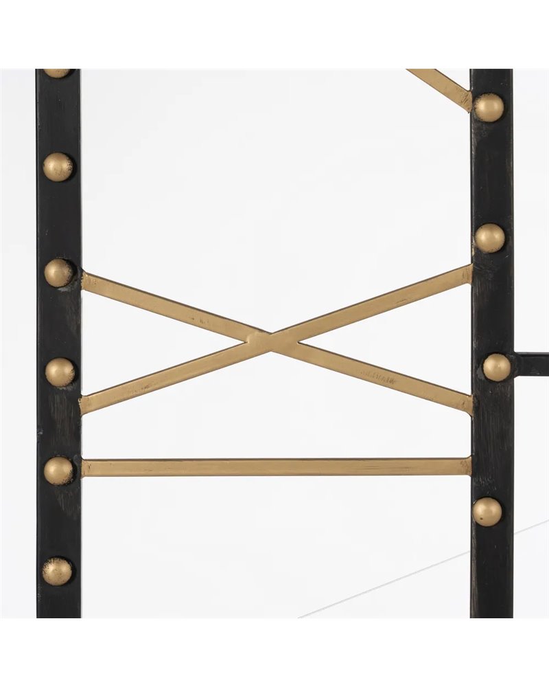 RELOJ PARED NEGRO METAL 80 X 3,50 X 80 CM