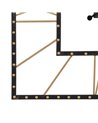 RELOJ PARED NEGRO METAL 80 X 3,50 X 80 CM