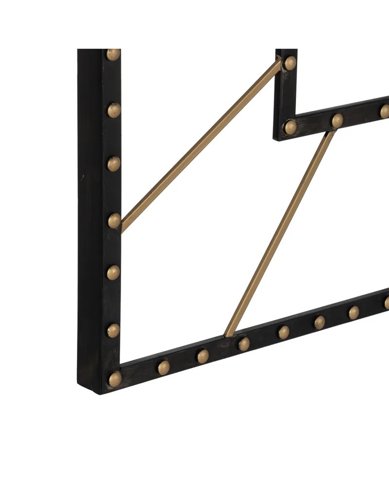 RELOJ PARED NEGRO METAL 80 X 3,50 X 80 CM