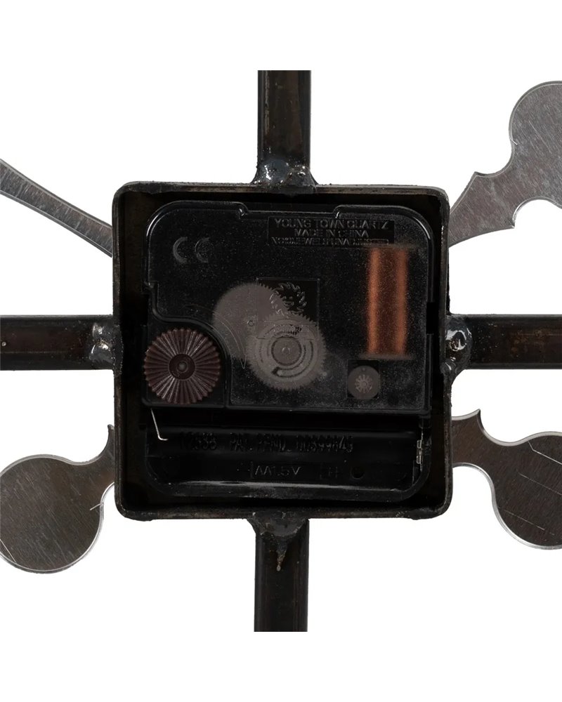 RELOJ PARED NEGRO METAL 80 X 3,50 X 80 CM