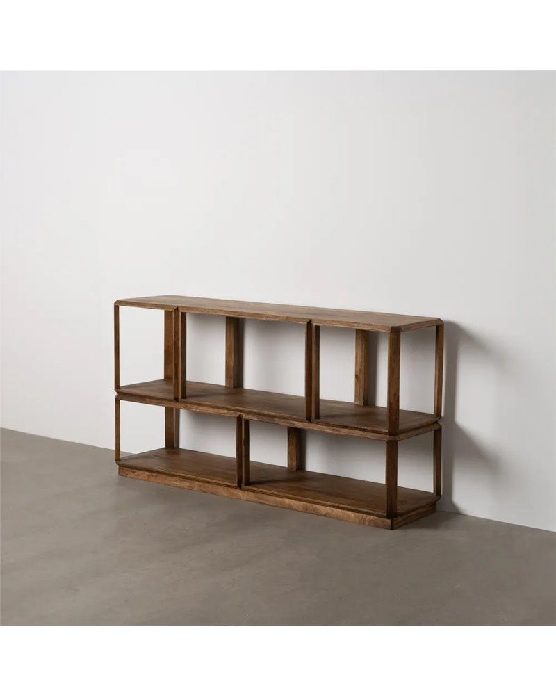 ESTANTERÍA MARRÓN MADERA DE MANGO SALÓN 160 X 42 X 85 CM ESTANTERÍA MARRÓN MADERA DE MANGO SALÓN 160 X 42 X 85 CM