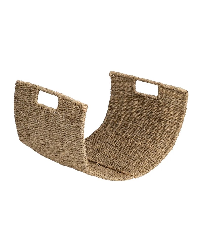 LEÑERO METAL/FIBRA NATURAL 45 X 35 X 25 CM
