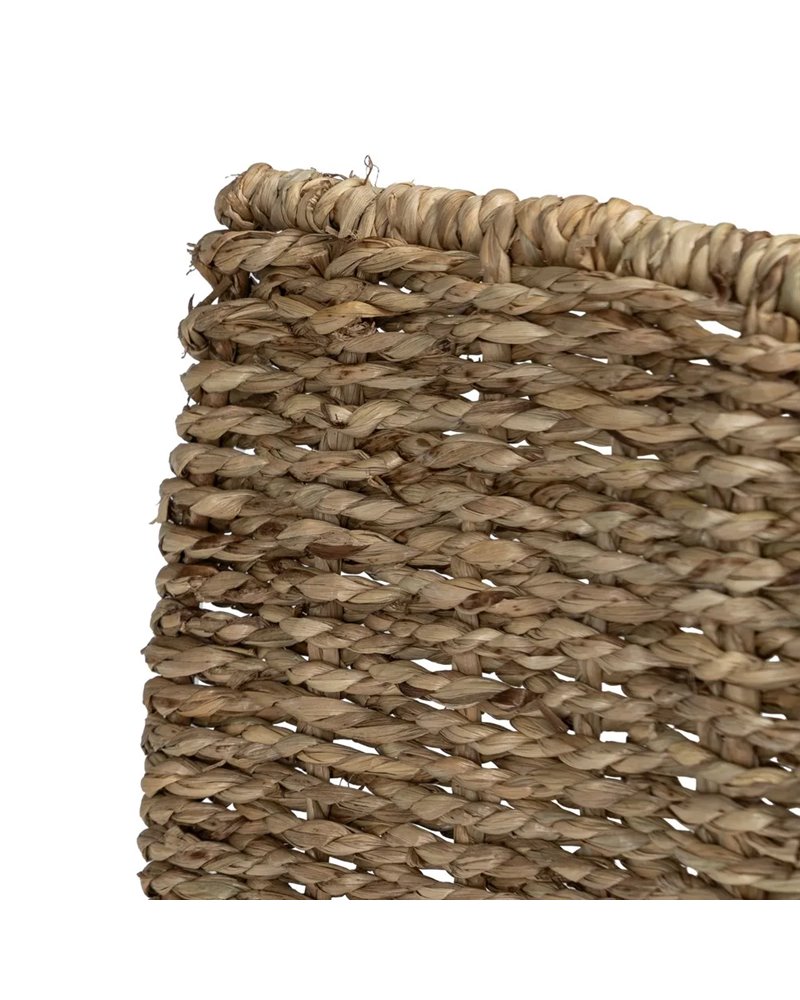 LEÑERO METAL/FIBRA NATURAL 45 X 35 X 25 CM