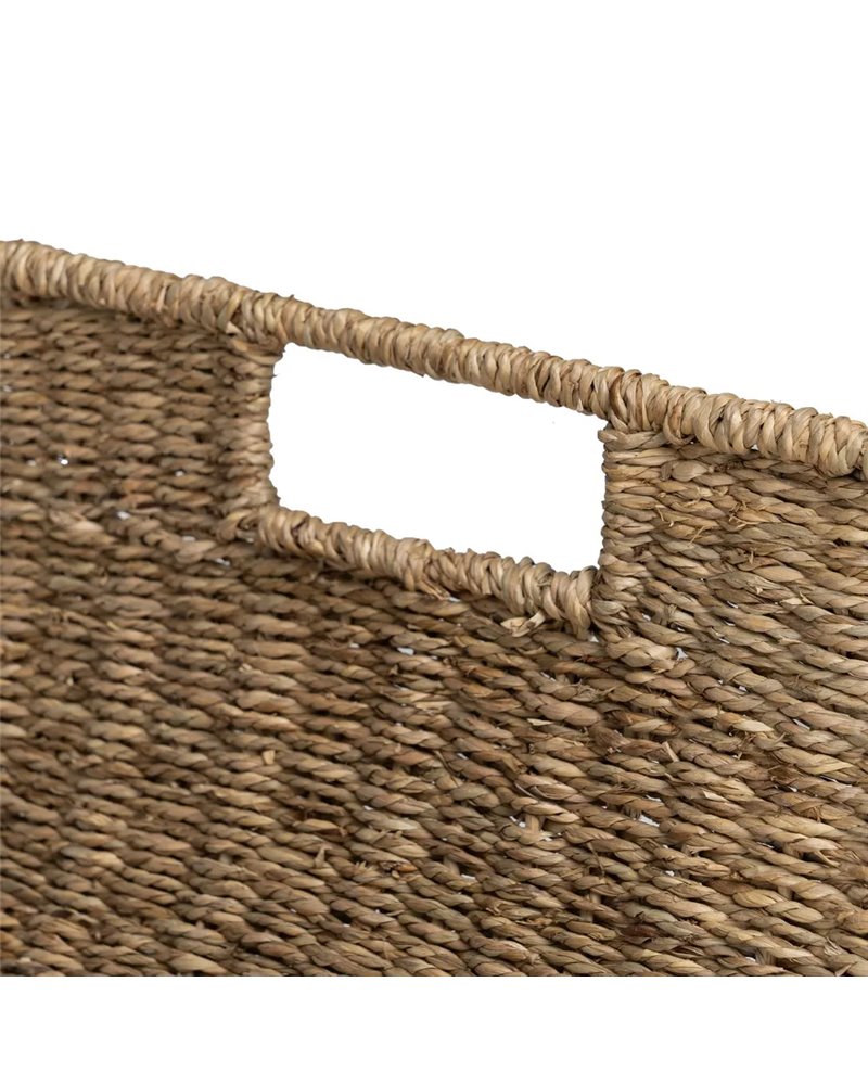 LEÑERO METAL/FIBRA NATURAL 45 X 35 X 25 CM