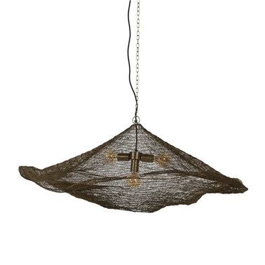 LÁMPARA TECHO ORO VIEJO METAL 120 X 120 X 53 CM