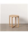MESA AUXILIAR NATURAL MADERA MINDI SALÓN 40 X 40 X 45 CM