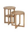MESA AUXILIAR NATURAL MADERA MINDI SALÓN 40 X 40 X 45 CM