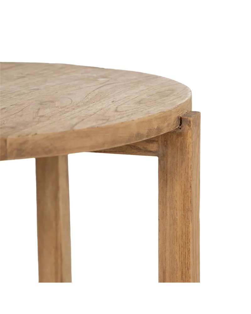 MESA AUXILIAR NATURAL MADERA MINDI SALÓN 40 X 40 X 45 CM