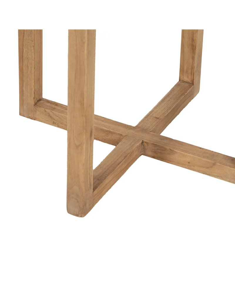 MESA AUXILIAR NATURAL MADERA MINDI SALÓN 40 X 40 X 45 CM