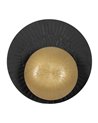 APLIQUE PARED NEGRO-ORO METAL 20 X 7 X 20 CM