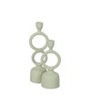 PORTAVELAS VERDE CLARO METAL 9 X 7 X 25 CM
