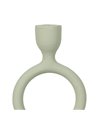 PORTAVELAS VERDE CLARO METAL 9 X 7 X 25 CM