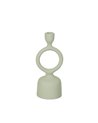 PORTAVELAS VERDE CLARO METAL 9 X 7 X 25 CM