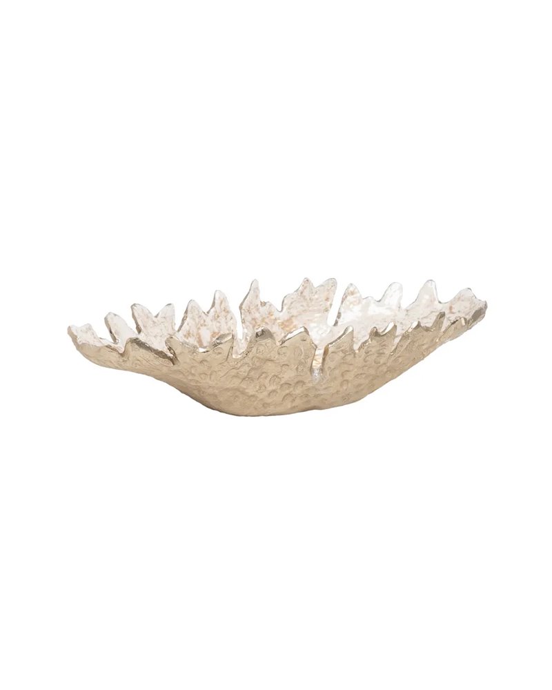BANDEJA BLANCO-CHAMPÁN METAL DECORACIÓN 44,50 X 16,50 X 10 C