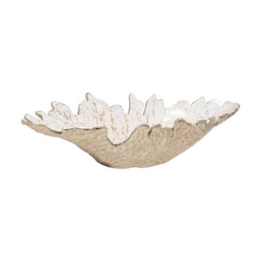 BANDEJA BLANCO-CHAMPÁN METAL DECORACIÓN 62 X 19 X 13,50 CM