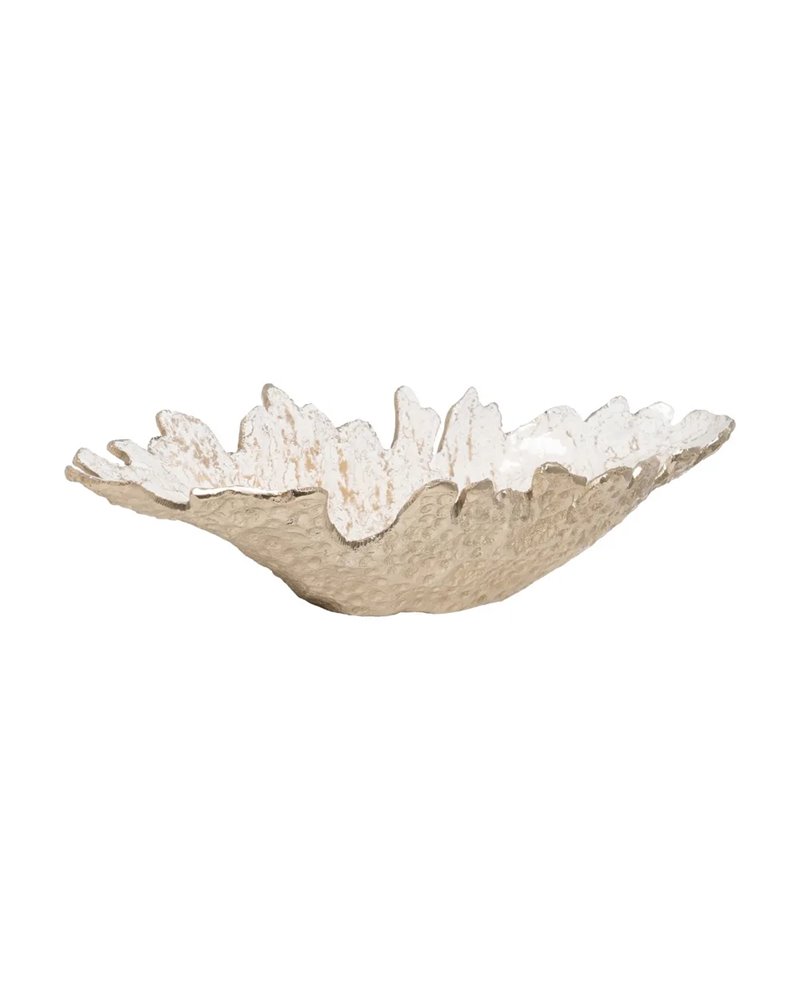 BANDEJA BLANCO-CHAMPÁN METAL DECORACIÓN 62 X 19 X 13,50 CM