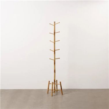 PERCHERO NATURAL BAMBÚ DECORACIÓN 36 X 36 X 162 CM