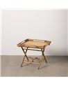 MESA AUXILIAR NATURAL BAMBÚ SALÓN 56 X 56 X 50 CM