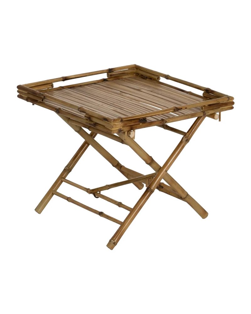 MESA AUXILIAR NATURAL BAMBÚ SALÓN 56 X 56 X 50 CM